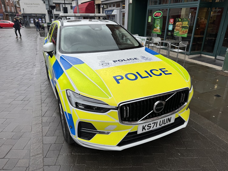 A police car on Queen Street in Ipswich